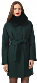 Пальто женское зимние Avalon c с мехом,(хит в цвете темный меланж) 2118ПЗ WT7